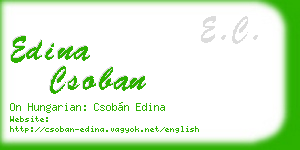 edina csoban business card